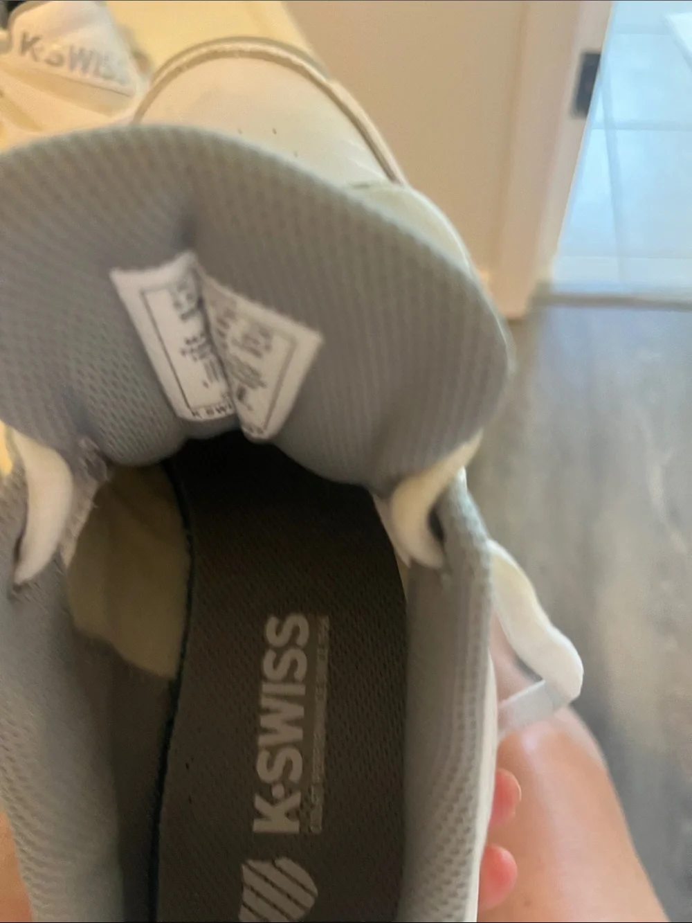K-Swiss Court shoes White and Gray Athletic Sneakers